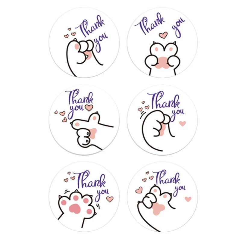 500pcs Lovely Cartoon Sticker Gift Box Decorative Label Christmas Birthday Party Supplies Stickers Class Rewards