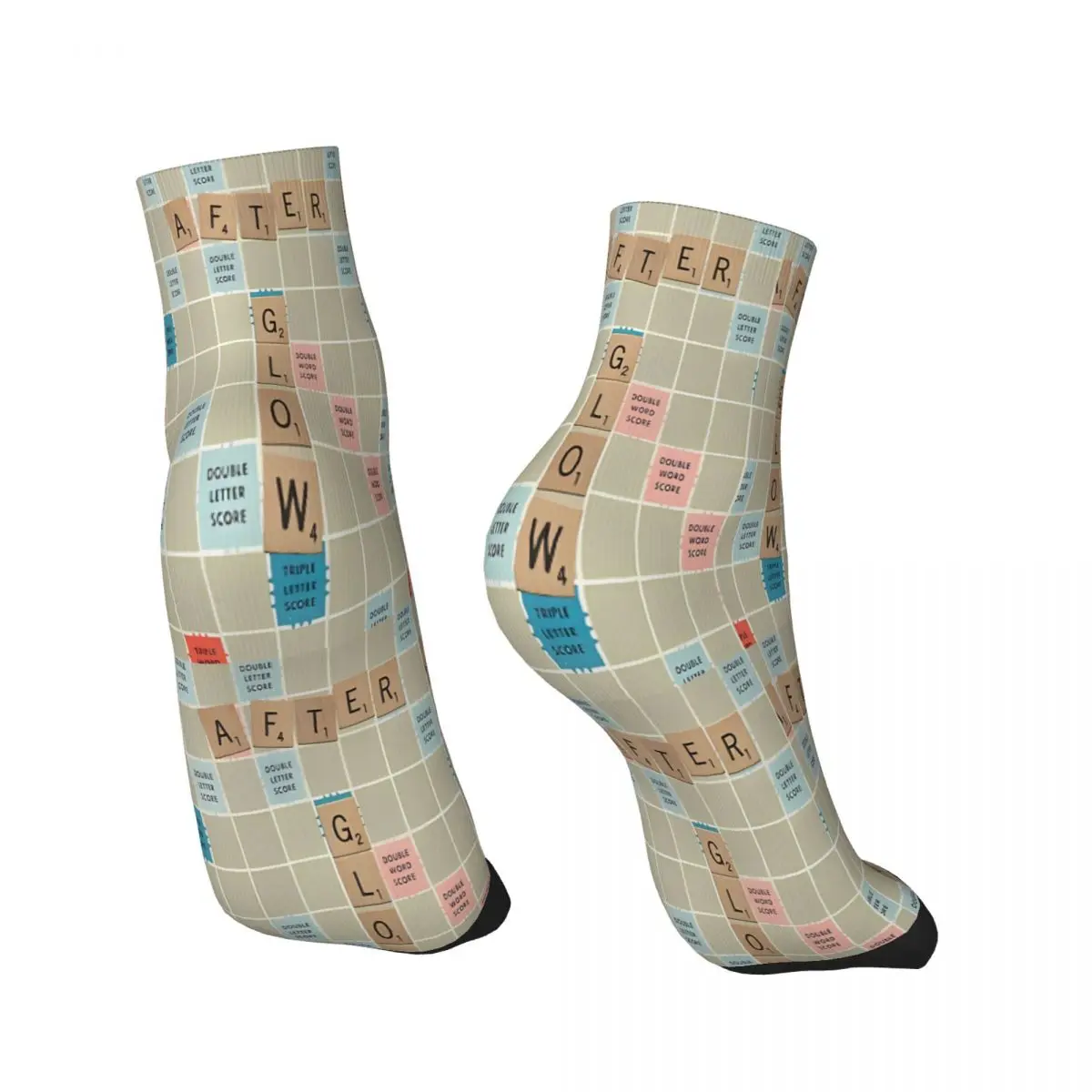 Afterglow Scrabble Ankle Socks Male Mens Women Autumn Stockings Harajuku