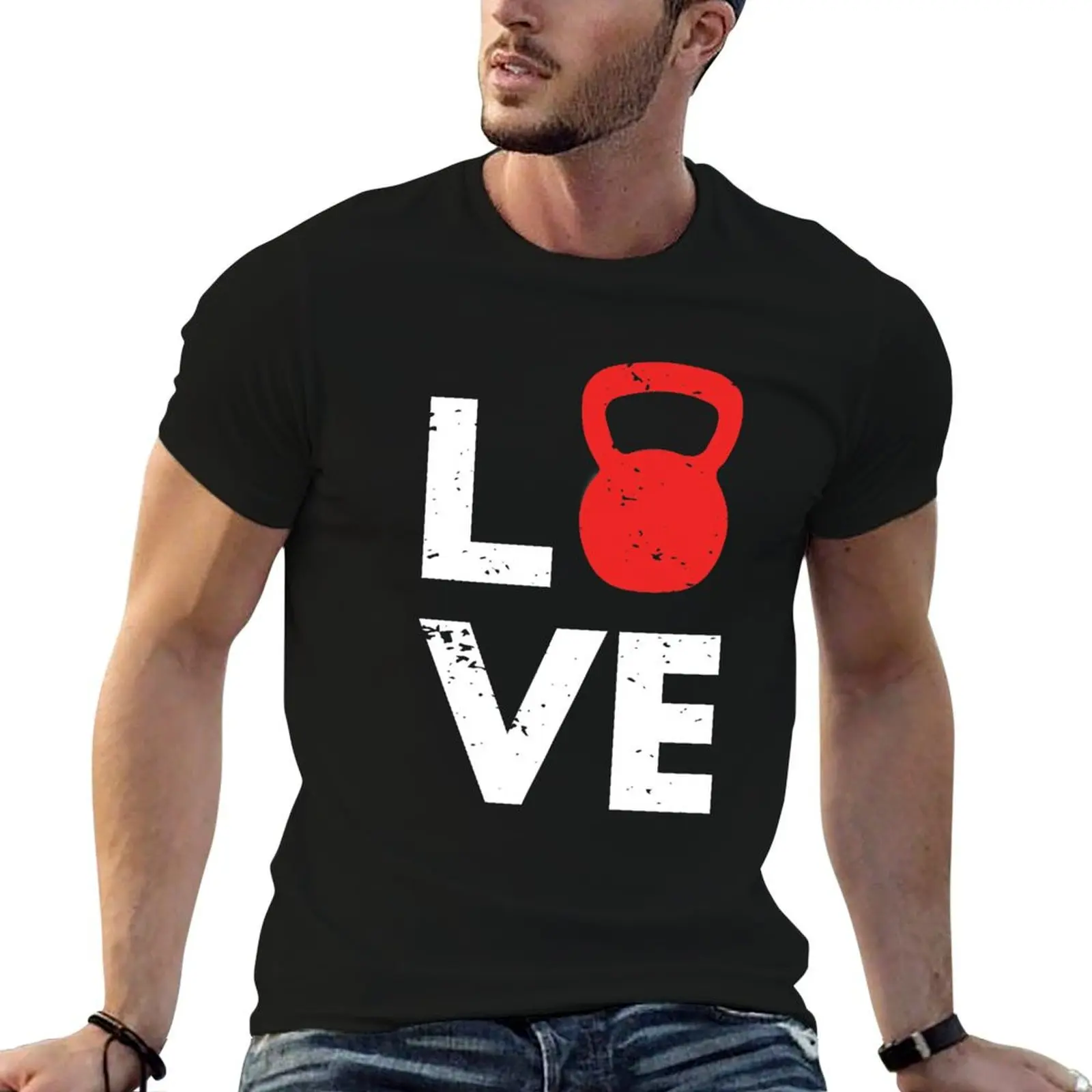 I Love Kettlebell Training T-Shirt Simple Trendy Casual T-Shirt