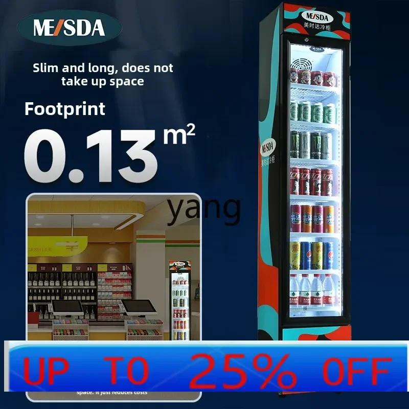 

CX Refrigerated Beverage Display Fresh-keeping Cabinet Small Commercial Household Ultra-thin Ultra-narrow Vertical Freezer
