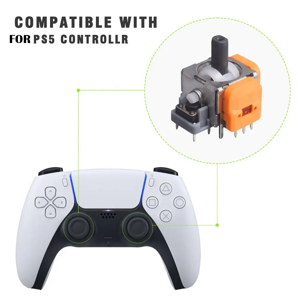 10 peças módulo de joystick de efeito hall sensor analógico 3d 4a geração gaming rocker substituição acessórios de alta precisão para ps5