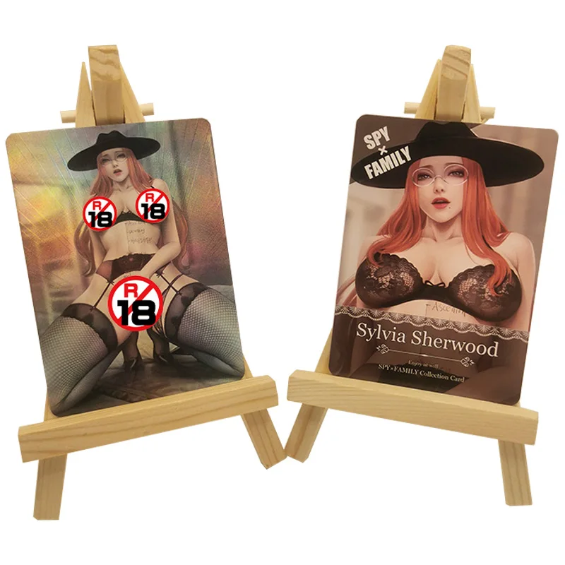 

1 шт./компл., сексуальные карты для девочек в стиле аниме, Шпион × Семья, Сильвия, Шервуд, сексуальное женское белье, черные чулки, игровые коллекционные карты, игрушки, подарки на день рождения