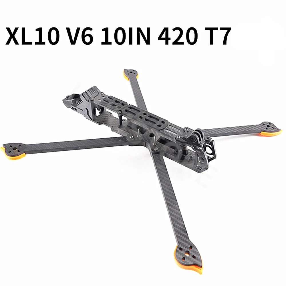 FPVKING XL10 V6 420mm 10inch Wheelbase super Long Range HD True-X Carbon Frame Kit with 8mm arm compatible DJI O3 VISTA FPV part