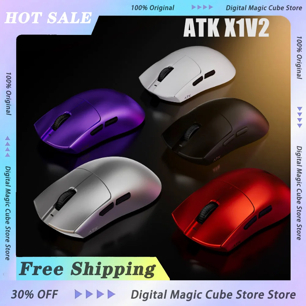 ATK Blazing Sky X1V2 Wireless 2Mode Gaming Mouse Low Delay Custom Dual 8K Mice Long Battery Life PC E-Sports Accessory Gifts