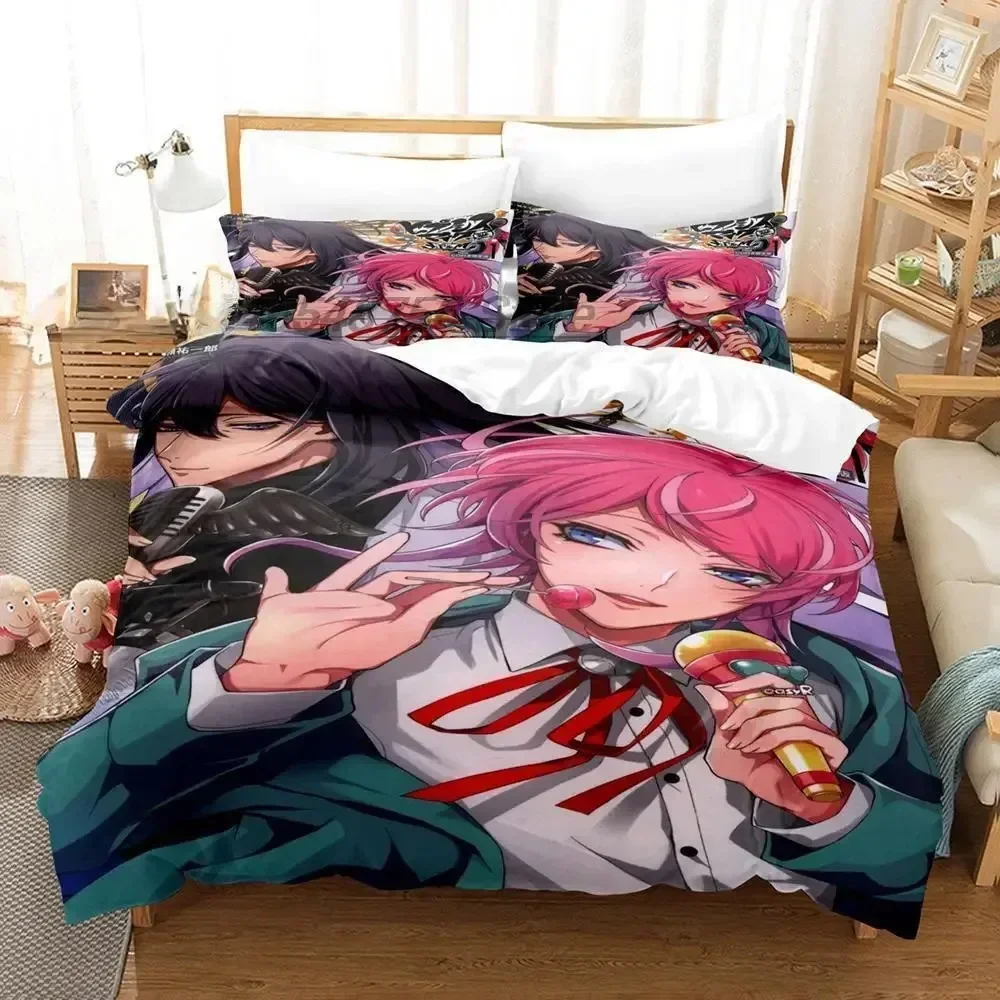 Anime Hypnosis Mic Division Rap Battle Bedding Set Printed With Pillowcase Bed Duvet Cover Single Double Queen Super King Size