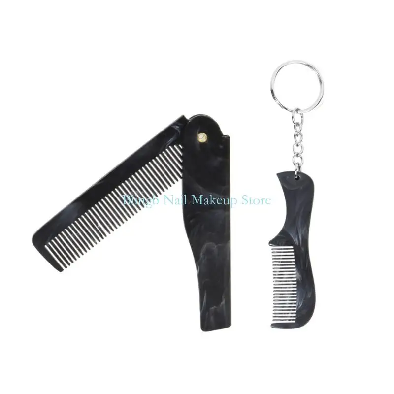 

28TA 2 Pieces Compact Beard Grooming Comb Set Suitable For Home Or Travel Use Gentle Beard Detangler Easy To Carry