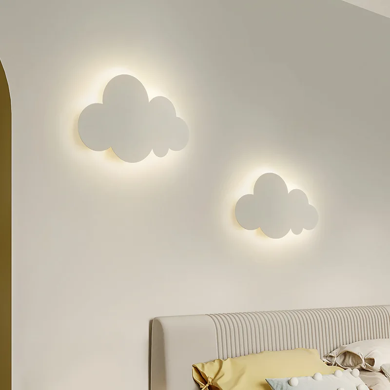 Cloud Wall Lamp Ins Style Minimalist Bedside Lamp Cute Cartoon Boys And Girls Children's Room Bedroom Wall Lamp Study lamp