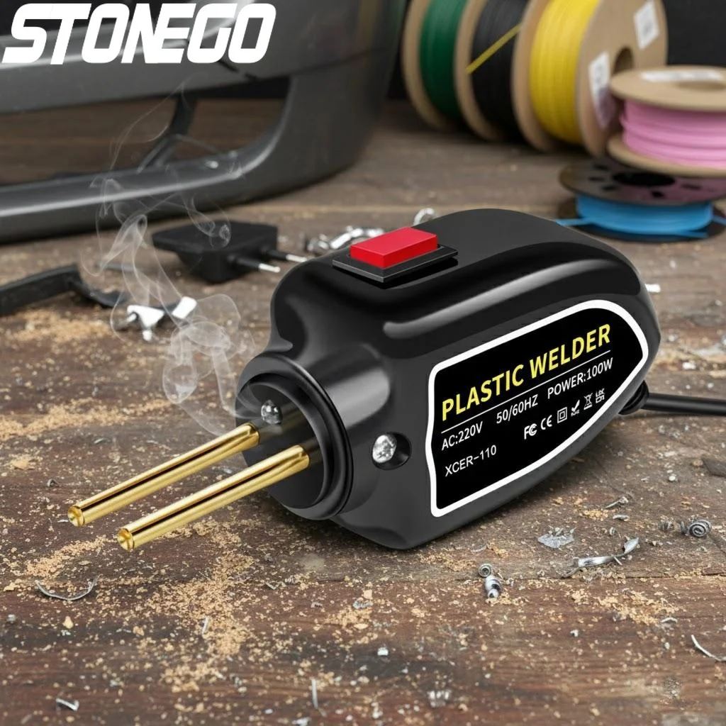 

Набор для ремонта пластиковых деталей 100 Вт: аппарат для сварки бамперов автомобиля с инструментом для сварки и 200 бесплатными гвоздями