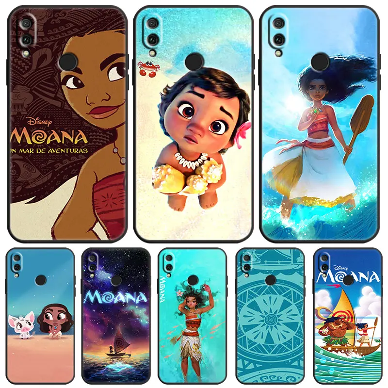 Disney Moana Case For Honor X6 4G X7 4G X8 X9 4G 5G Huawei Y9 Y7 Y5 Y6 Y7 Y8 A S P Prime 2018 2019 2020 Black Soft Cover