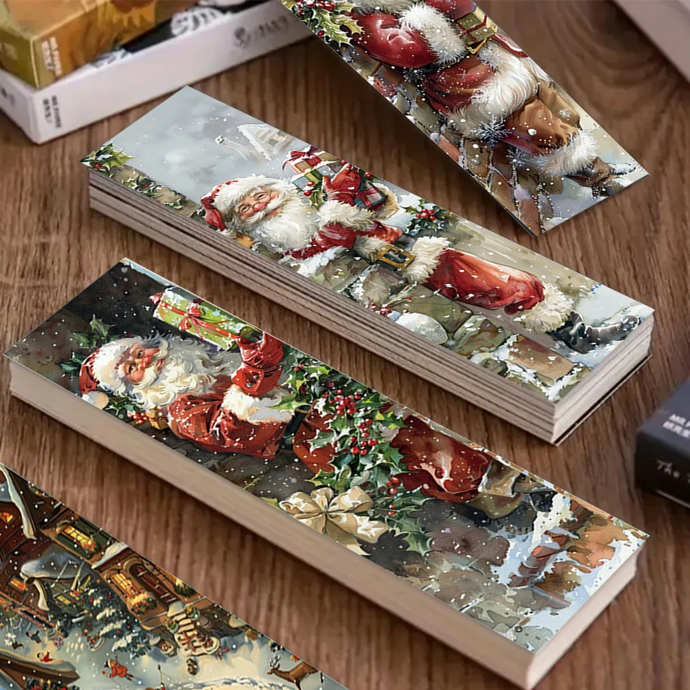 32 ชิ้น บุ๊คมาร์คคริสต์มาสย้อนยุค เหมาะสำหรับเปิดเทอม คริสต์มาส ฮาโลวีน ครู ผู้อ่าน และวันเกิด