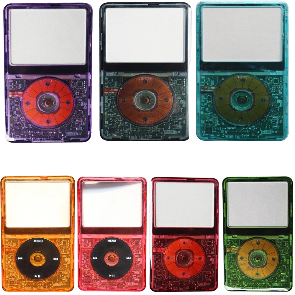 Carcasa Transparente para iPod Classic con Botón Clickwheel para 6ª y 7ª Generación 80GB 120GB 160GB