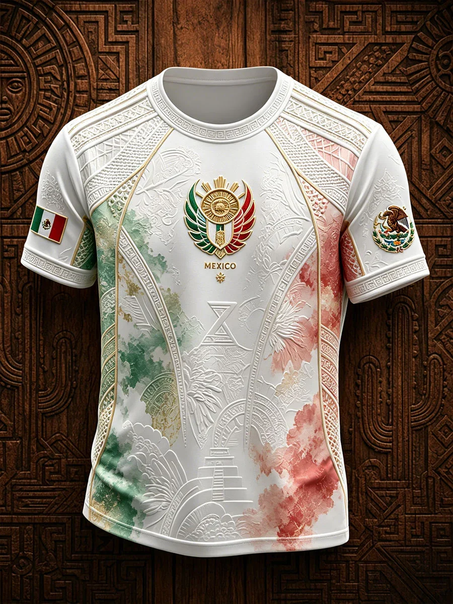 Edition Mexican Football Fans Training T-shirt - 3D Printed - Fashionable And Comfortable - Family-Promoting Clothing Jersey