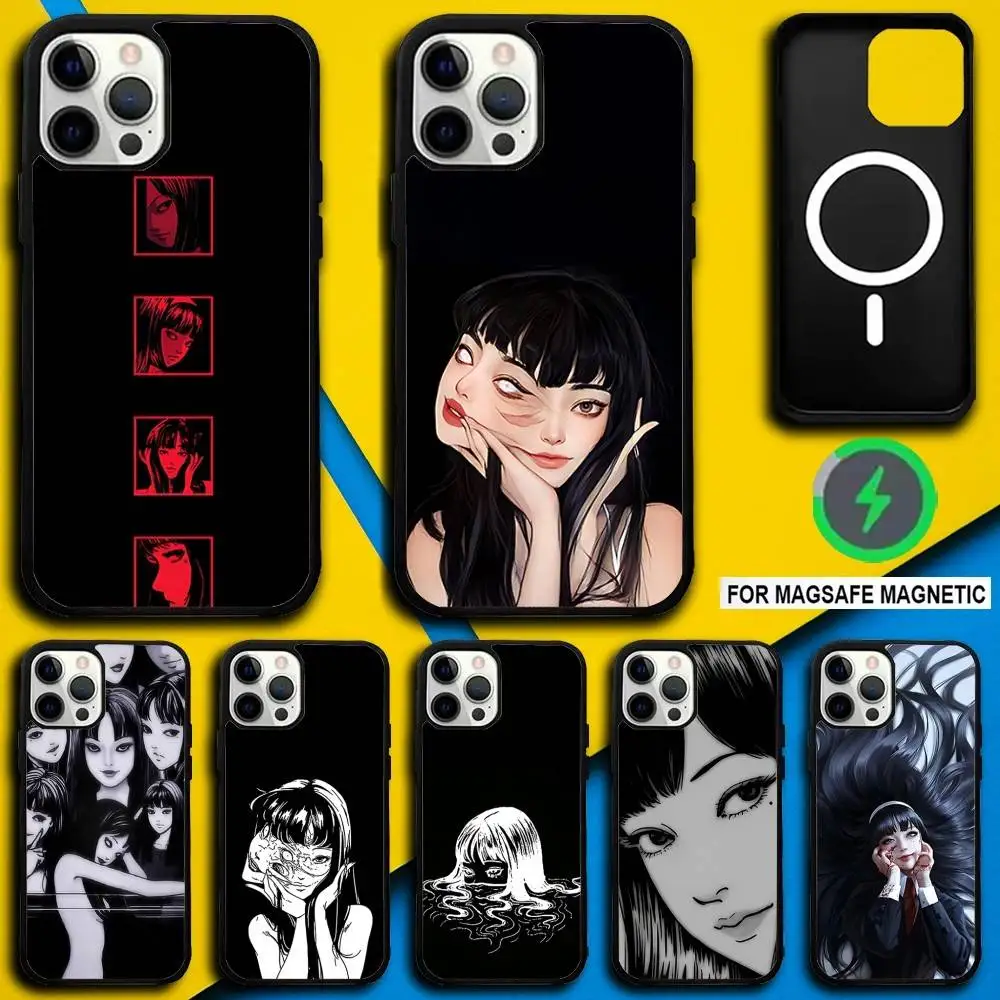 

T-Tomie Comics Junji Ito Phone Case For iPhone 16,15,14,13,12,11,Pro,Max,Plus,Mini,SE4,E Magnetic Magsafe Wireless Charging