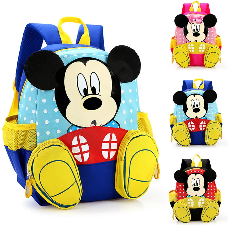 Mickey kindergarten backpack Cute Cartoon boys and girls Kids 3 4 5 6 Year kindergarten Children Schoolbag Kids bags