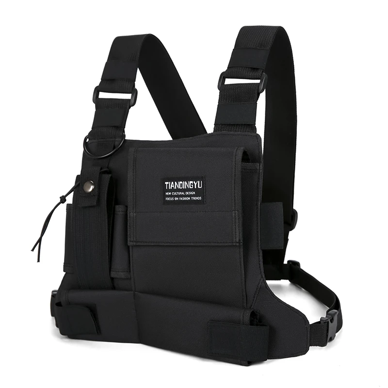 Outdoor Cycling Bag Lightweight Running Vest Backpacks Unisex Hiking Marathon Chest Rig Bag Storage Pocket Men Sports Chest Pack image 3