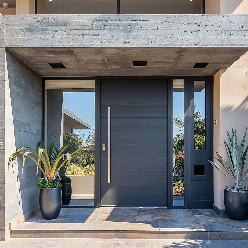 

Customized Design Entry Door Durable Thermal Break Aluminum Soundproof Heat Insulation Entrance Doors for Home Residential Use