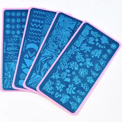 Stainless Steel 6X12cm Nail Art Stamping Plate Lace Geometric Pattern Butterfly Flower Nail Art Template Nail DIY Print Stencils