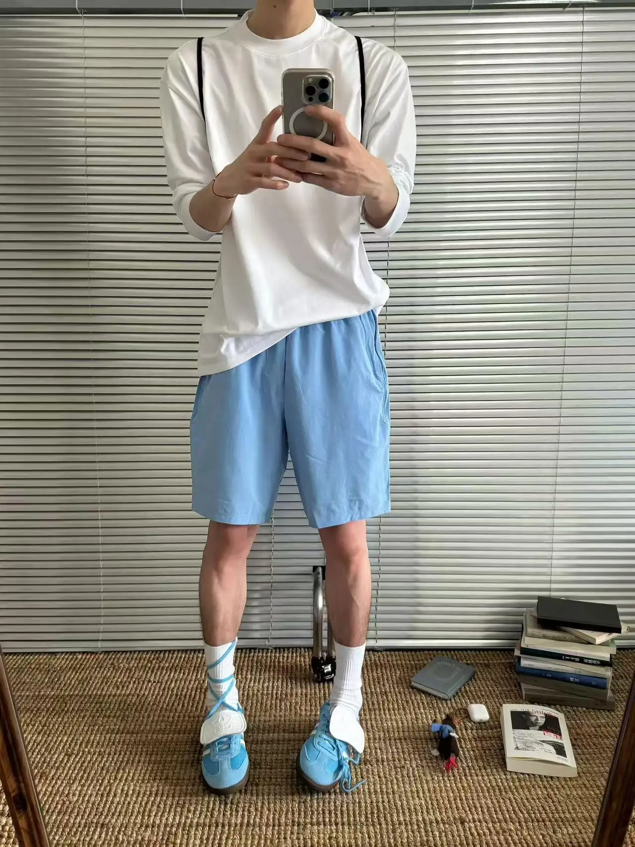 

Мужские спортивные брюки Ice Silk Quick Dry из 4 частей, дышащие, летние, американского стиля, свободного кроя, прямые штанины, повседневные