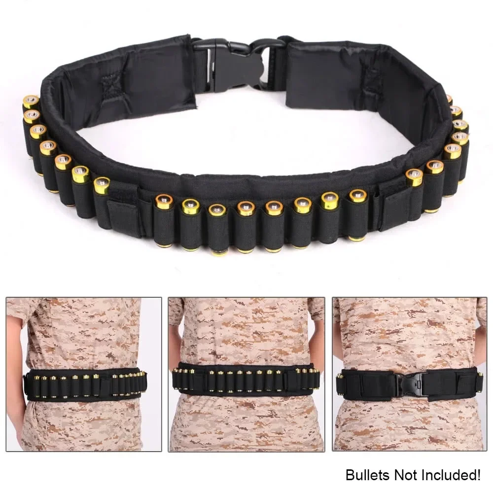 Outdoor Hunting Tactical 28 Shotgun Shell Bandolier Belt 12 GA Gauge Holder Shotgun Cartridge Belt CS Gear