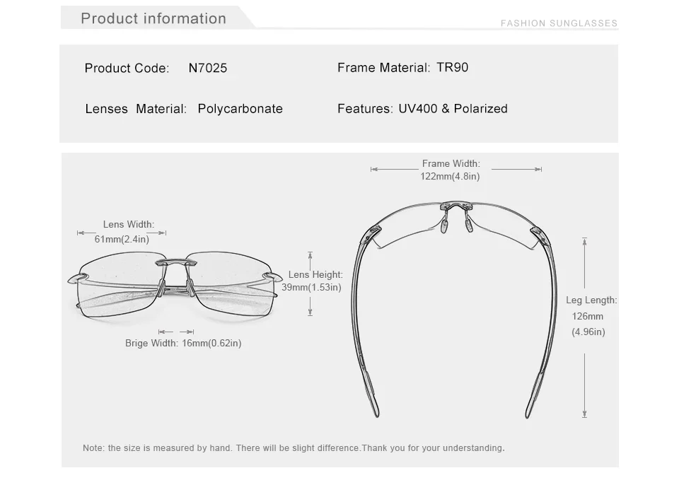 KINGSEVEN Marken-Sonnenbrille für Herren und Damen, ultraleicht, Spiegellinse, blendfrei, polarisiert, für Autofahren, Outdoor, Reisen, UV400 – Detail 1