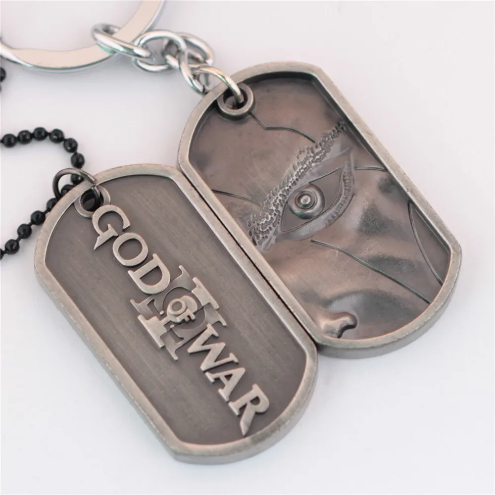 Game Peripherals GOD OF WAR 3 Kratos Pendant Model Metal Keychain Necklace Gift 5cm