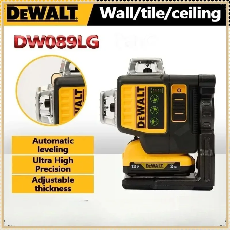 

Лазерный нивелир Dewalt DW089LG, 12 линий, 3 плоскости*360°, вертикальный и горизонтальный, зеленый луч, для наружных работ, с лазерным штативом
