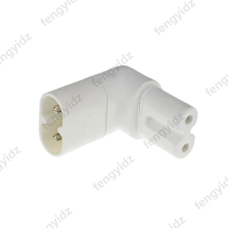 IEC320 2-Pin C7 أنثى إلى C8 ذكر الشكل 8 محول الطاقة حتى أسفل زاوية موصل الزاوية اليمنى التيار المتناوب محول الطاقة تمديد