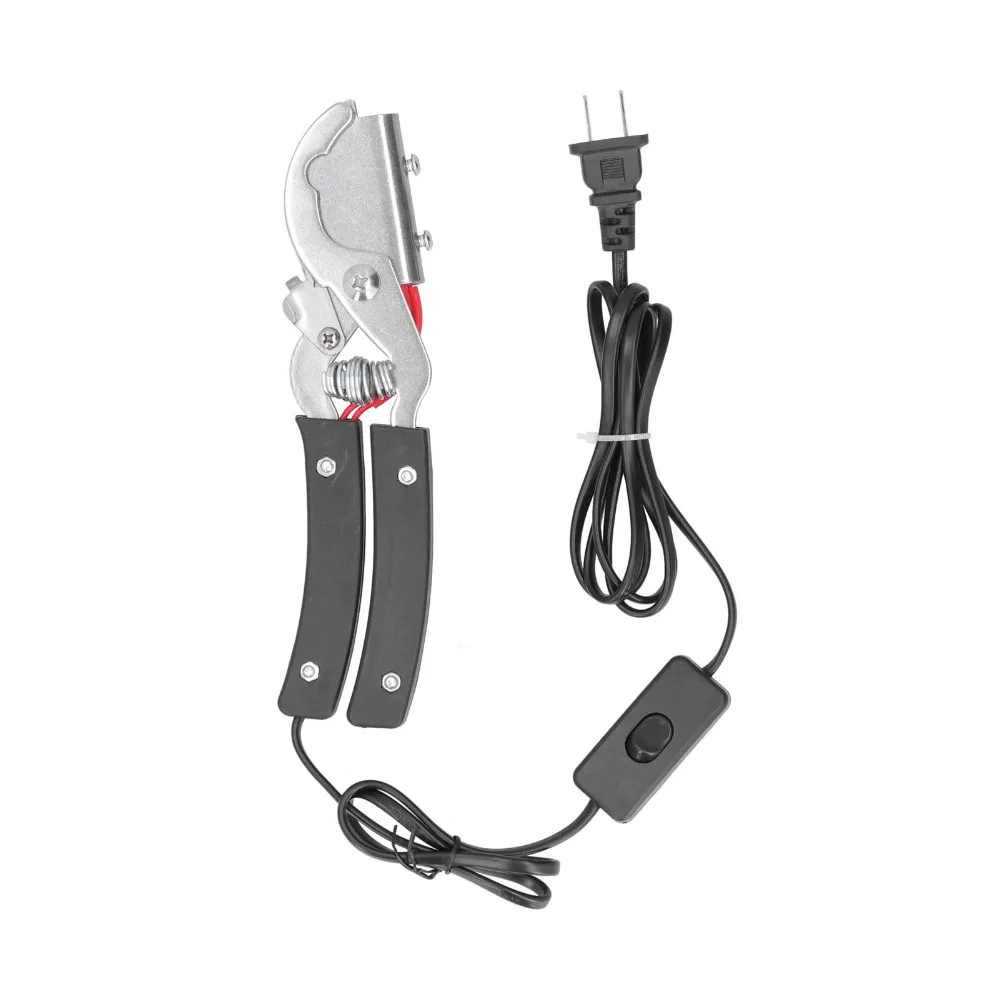 Stainless Steel Electric Heating Plier Rubber Grip Spring Internal Layout Livestock Tail Trimming Tool Control Switch