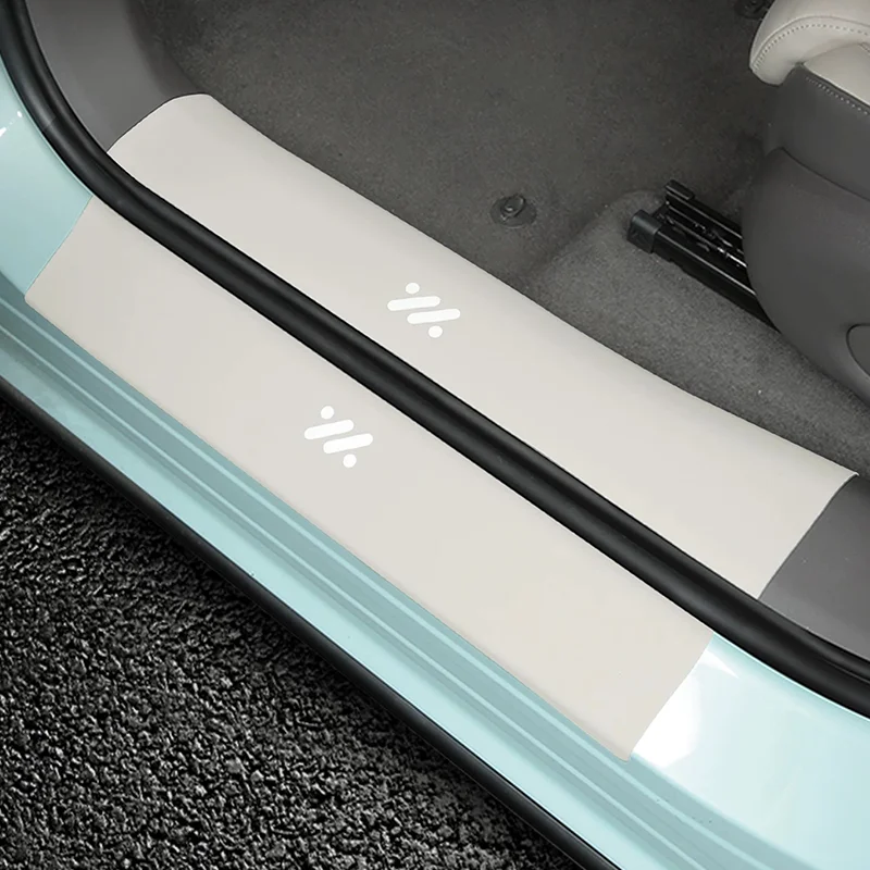 For IM Motors MG IM6 LS6 2023-2026 Leather Threshold Strips Welcome Step Protection Tape Automobile Modification Supplies