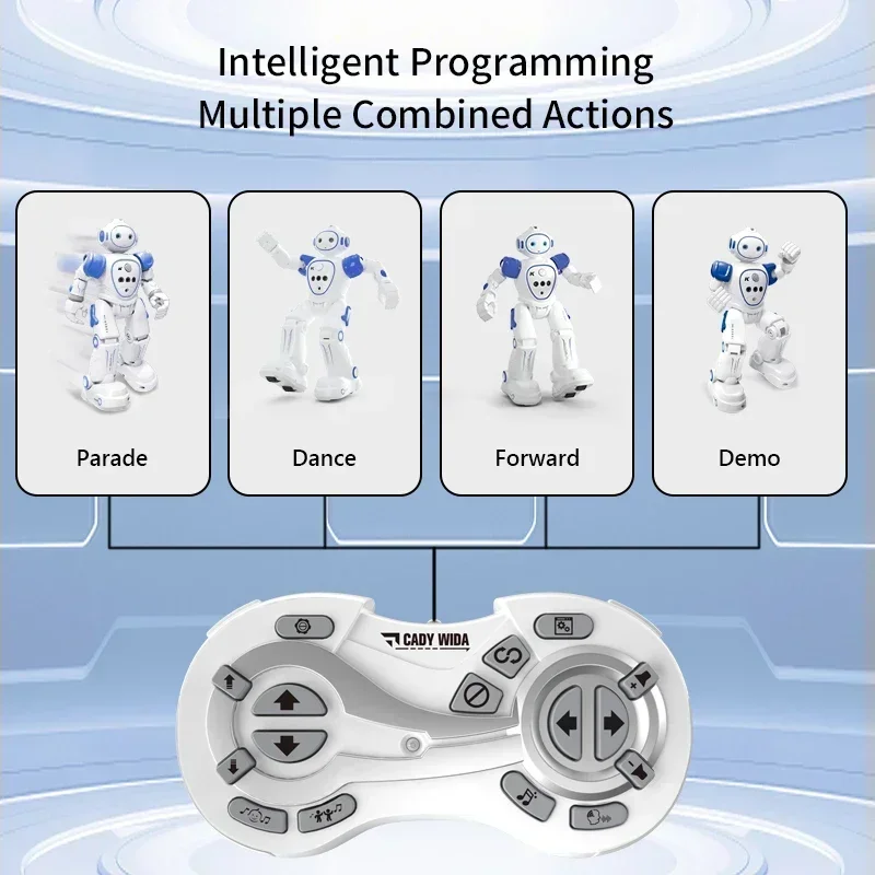 JJRC Rc Robot Bambini Robot telecomandati intelligenti Giocattoli Macchina da ballo elettrica con rilevamento dei gesti programmato Regalo di Natale per bambini
