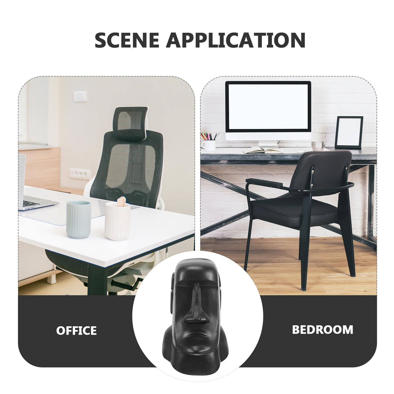 

Resin Moai Tissue Box Cover Unique Creative Holder for Home Office Hotel Tabletop Paper Towel Dispenser Storage Case