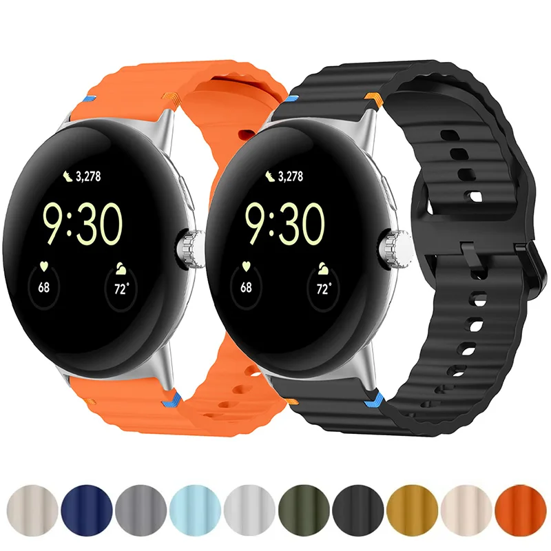 【セール中】スポーツシリコンストラップ Google Pixel Watch 4 3 45mm用 ソフトリストバンド Pixel Watch4 3 2 1 41MM用 通気性ブレスレットアクセサリー