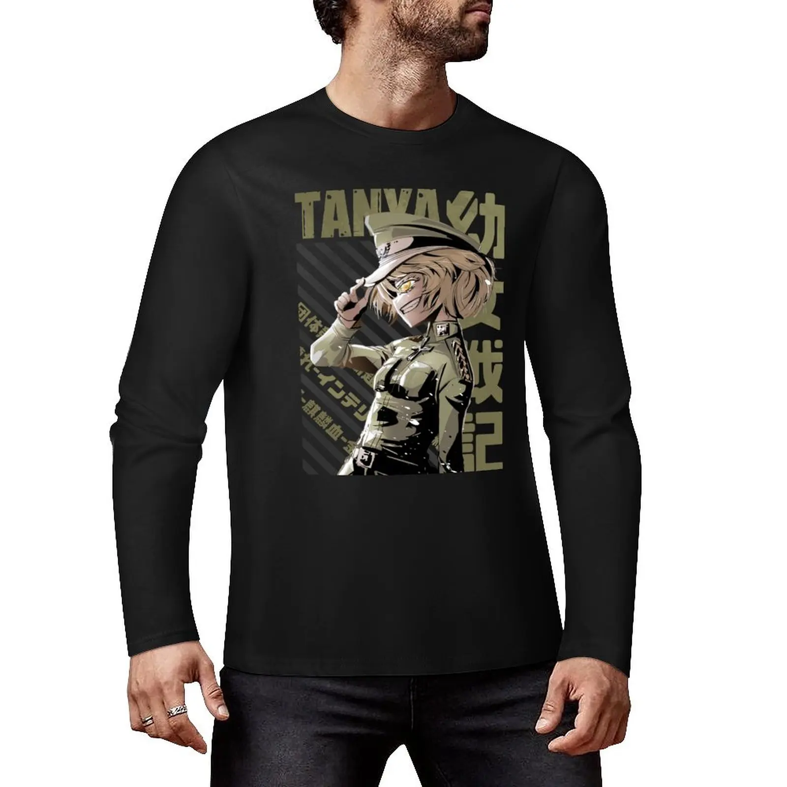 Youjo Senki - Tanya Degurechaff Long T-Shirt Aesthetic clothing graphics t shirt tops sweat shirt oversized t shirt men