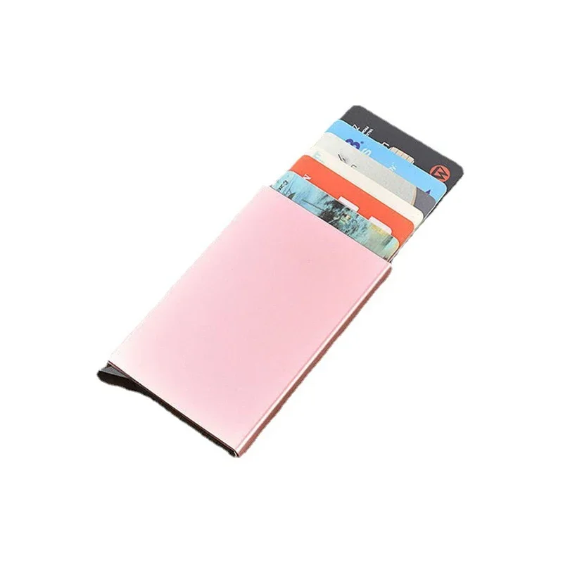 Business Card Holder Aluminum Alloy Metal Card Holder Rfid Wallet Holder Box Automatically Pops Up Business Box