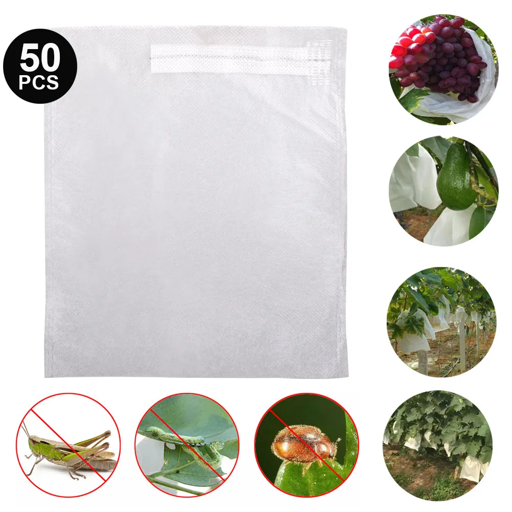 

50 Pcs 18 x 20cm Fruit Plants Flowers Seeds Protection Netting Bags Prevent Birds Bugs For Home Garden Plant Growth Bag