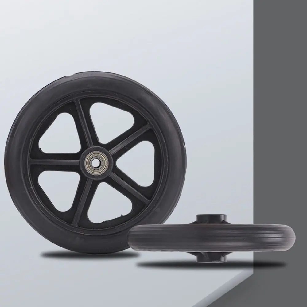 Flexible Rubber Shopping Cart Wheels Anti Slip 6/7/8Inch Solid Tire Wheel Replacement Wheelchair Front Castor