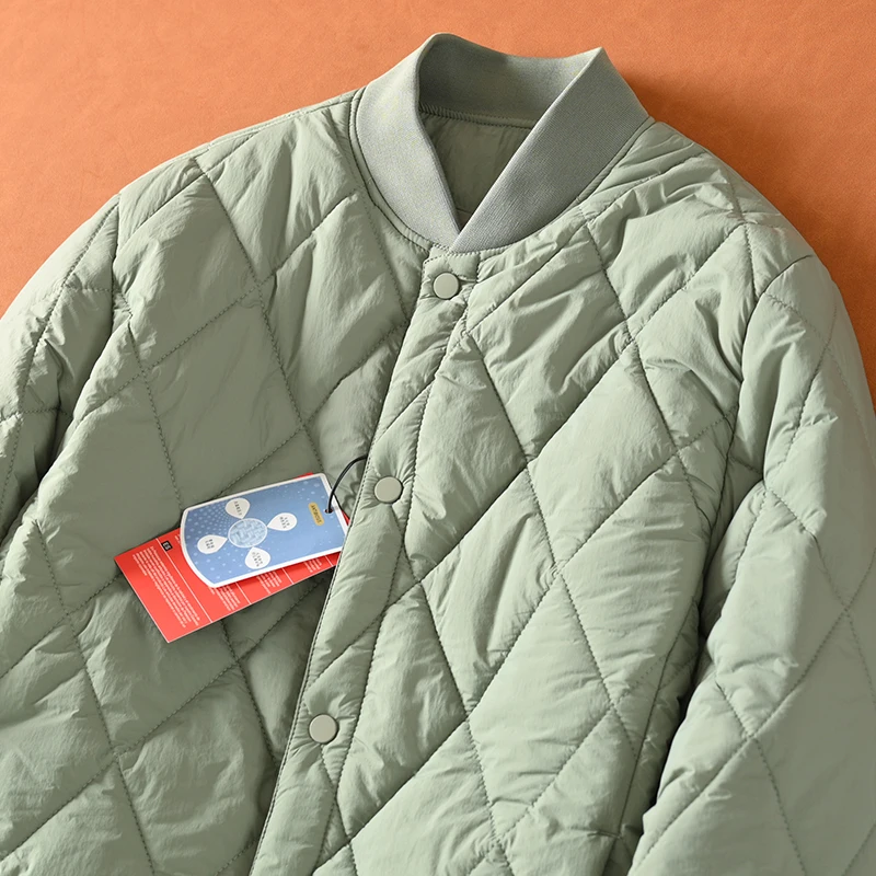 Lightweight Warm Stiched Cotton Ball Collar Winter Men Women Comfortable Windproof Cold Resistant Layering Cotton Coat