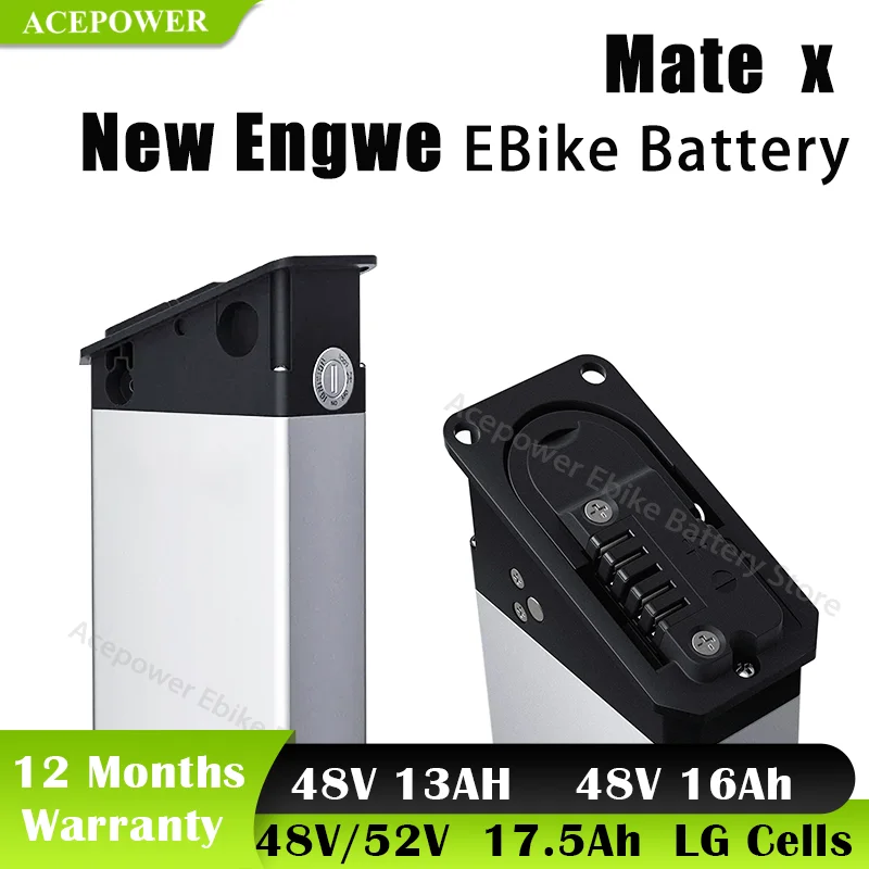 

48V Engwe EP-2 Pro Engine X MATE X Jinghma R7 Pro Electric Bikes High Capacity 48V 13Ah 16Ah 17.5Ah 52V 17.5Ah Lithium Ion Battery fit for Engwe EP-2 Pro Mate X EBIKE Battery with Charger