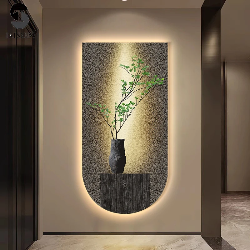 Modern Plant LED Wall Lamps For Hallway Corridor Living Room Home Decoration Lustre Luxury Hanging Painting Lighting Mural Light