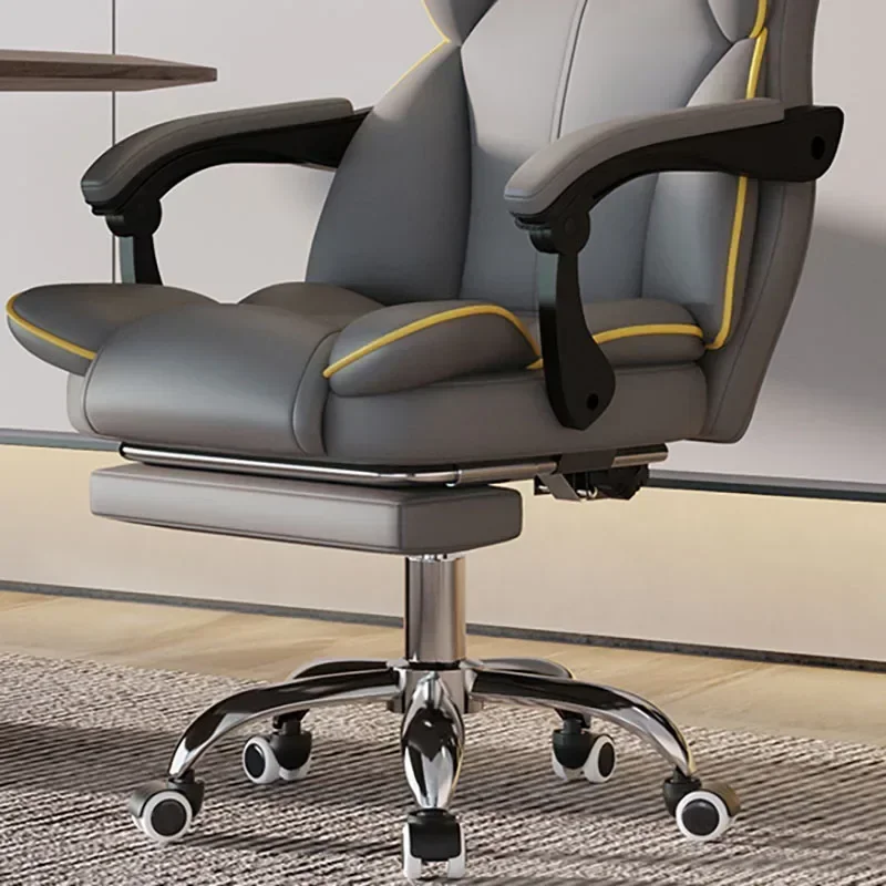 Footrest Ergonomic Office Chair Wheels Cushion Swivel Luxury  Computer Lift Silla De Oficina Silla De