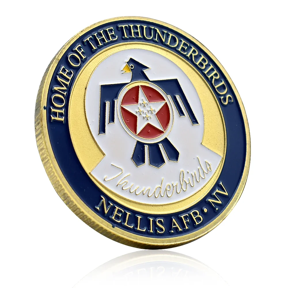سلاح الجو الأمريكي منزل ثندربيردز تحدي عملة Nellis Afb · Nv الميدالية العسكرية مجموعة العملات التذكارية هدية #5