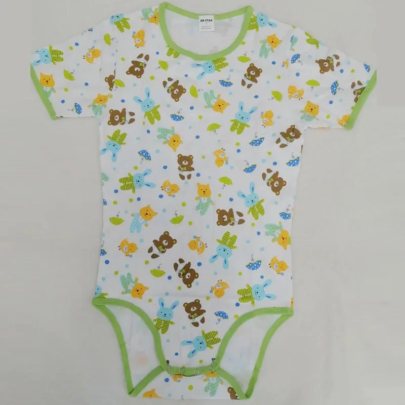 6XL-S Cute Cartoon Pattern Bodysuit Cotton Snaps Soft Comfortable Onesie ABDL Adult Baby Diaper Romper Couple Home Playsuits