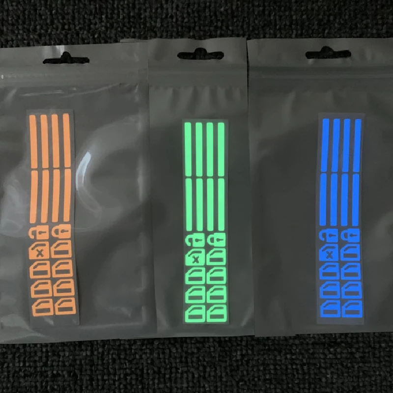 Car Window Lift Luminous Switch Button Sticker Door and Window Lift Night Safety Switch Decoration Colorful Fluorescent Decal
