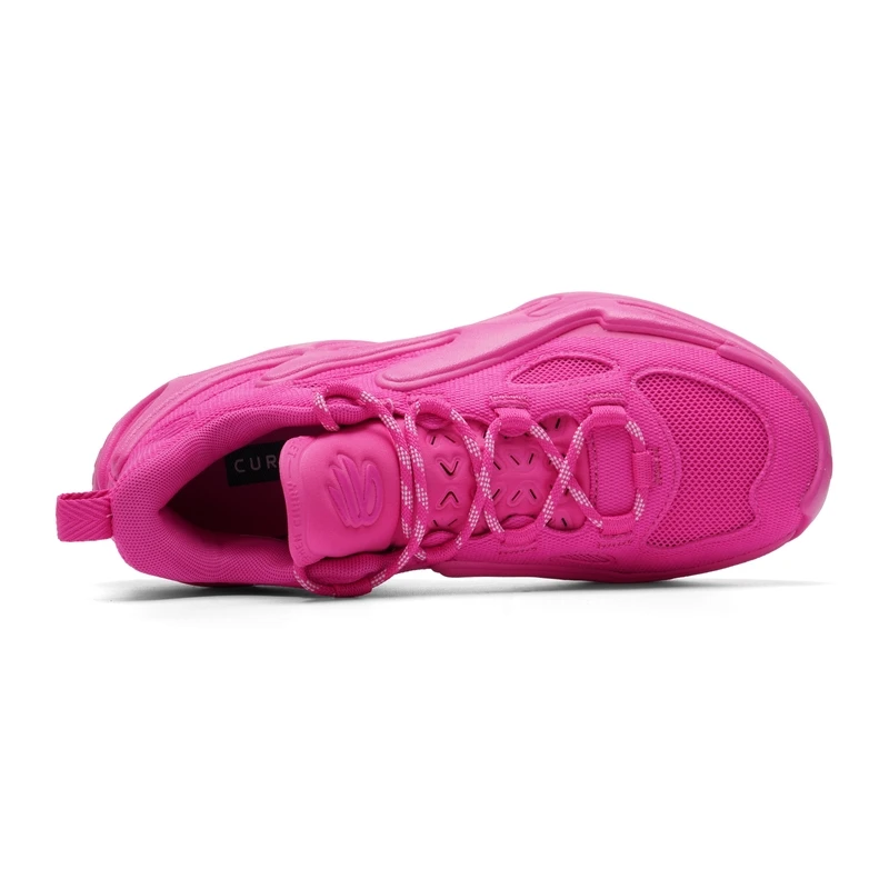 Under Armour basketball shoes for men, pink cushioned low-top practical sports shoes 6007670-652 view 5