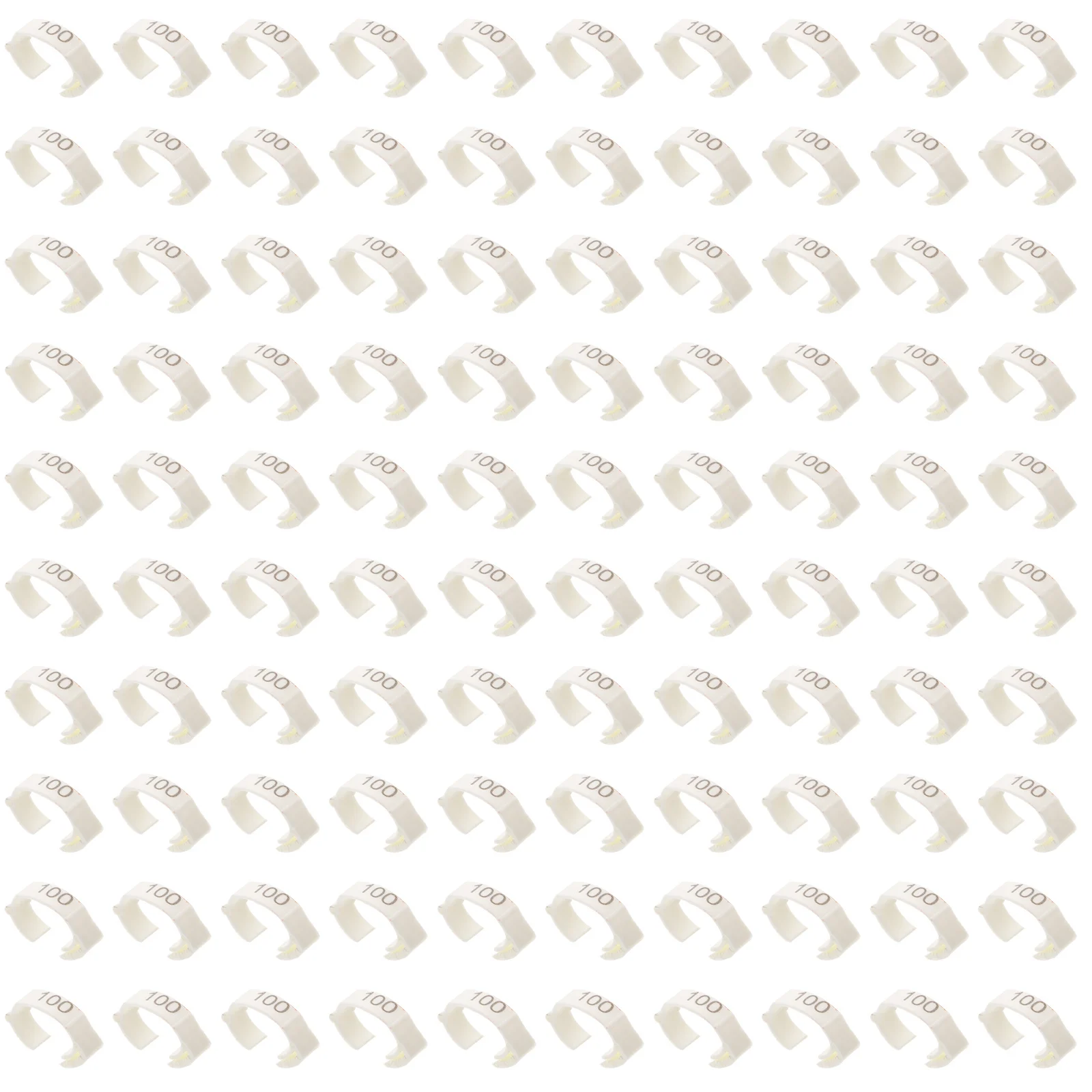 

100pcs Chicken Leg Rings Smooth Surface Poultry Identification Tool Durable Heat Resistant Easy Use For Ducks Chicks Goose