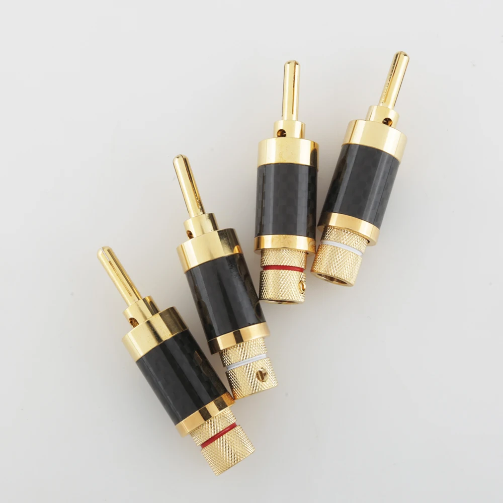 

Audio VB430G Hifi Gold Plated Carbon Fiber Speaker Cable Wire Banana Plug Connector 7mm