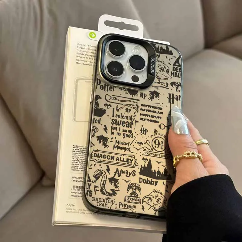 Couple Potters Wand Fashion Cover For Apple iPhone 16E 16 15 14 13 12 mini 11 8 7 Pro Max Plus Colorful Phone Case - náhled 6