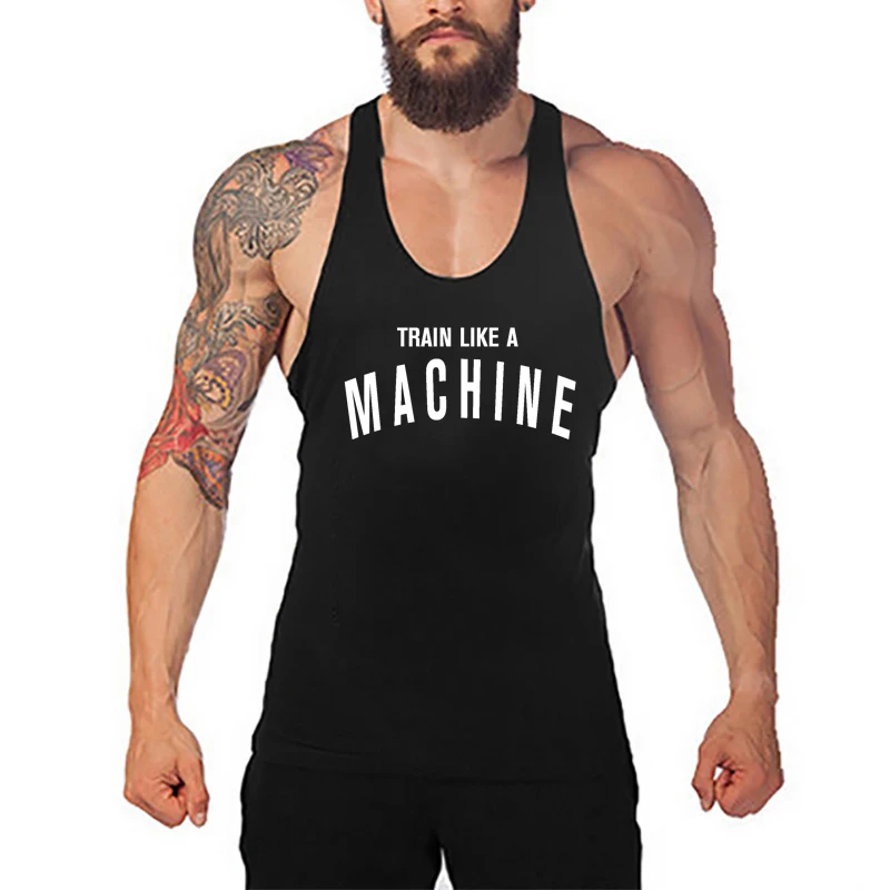 Herren Sommer Atmungsaktive Fitnesskleidung Baumwoll-Laufwesten Fitness-Tanktops Lockere Workout-Stringer Ärmellose Shirts