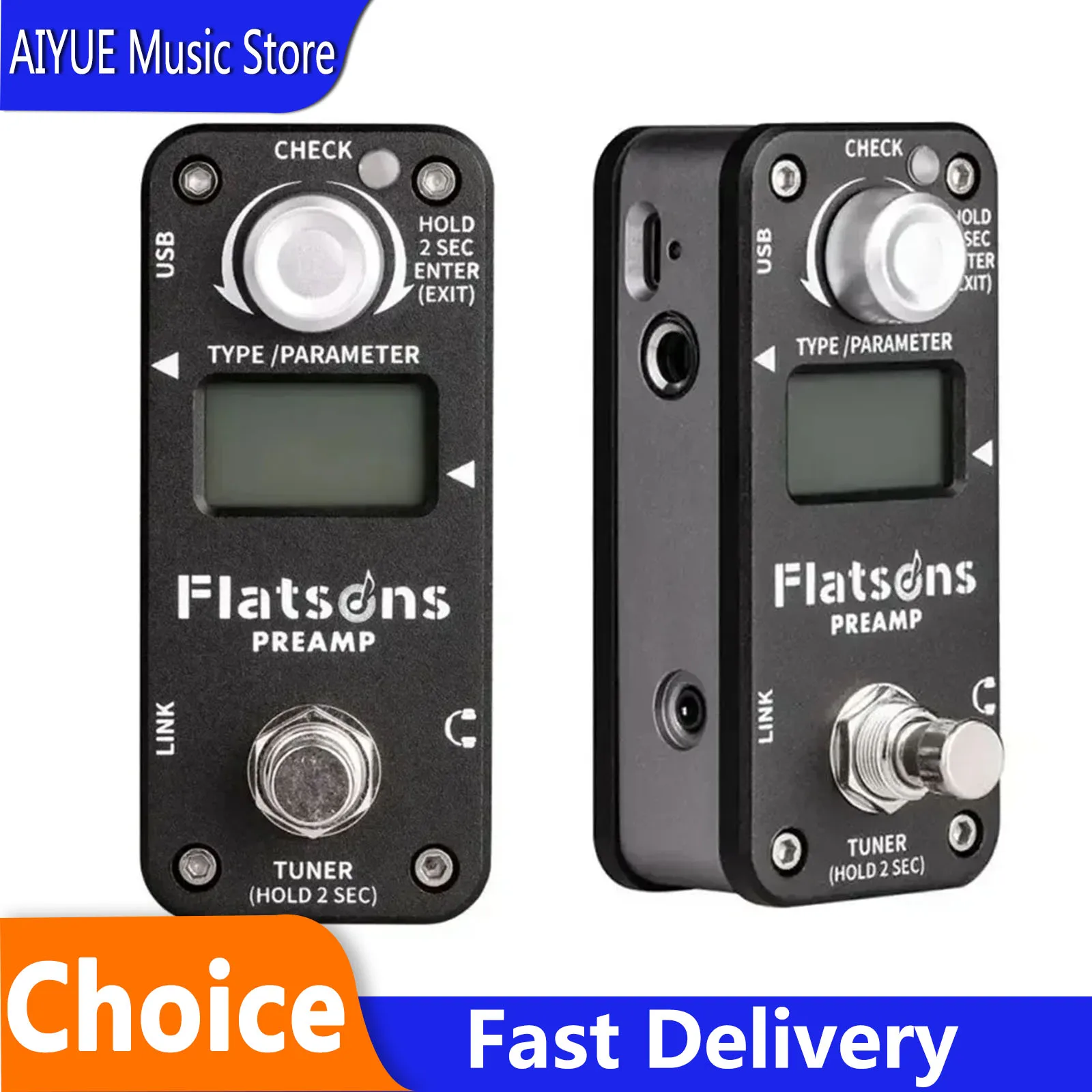 Flatsons Electric Guitar Effects Pedal FPR1 Clean Overdrive Distortion Heavy Metal Effect Tuning Electric Guitar Accessory