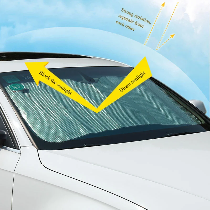 Universal Car Sunshade With Ears Front Rear Window Waterproof Snow Protector Windshield Visor Cover Retractable UV Protection